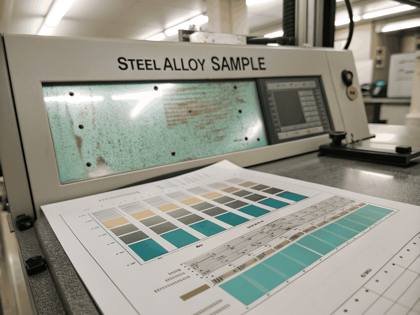 Metallographic microscope examination of alloy matrix and carbide distribution